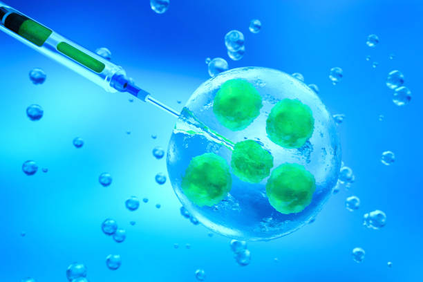 istock Medical operation, laser needle in cell injection 1253862276