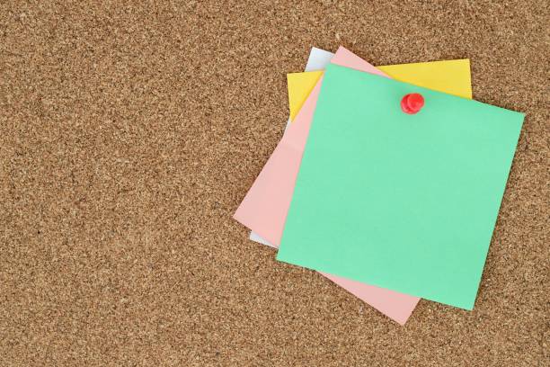 istock Collection of different colored sheets of note papers 1253872559