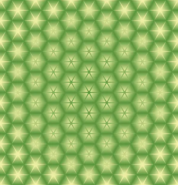 Vector illustration of Abstract green lime geometric triangle hexagon seamless pattern background