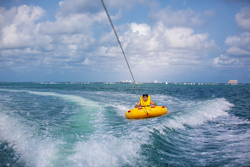 Fun water sports in the bay of Byscaine, Miami