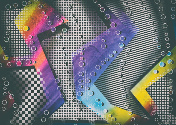 istock Vintage Abstract Background with Gradient Shapes 1253882675