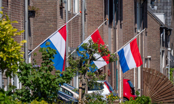 Commemoration of the dead in the Netherlands stock photo