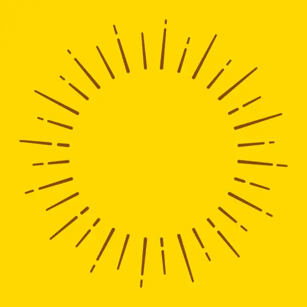 Vector illustration of Sun Blast Circle Lines