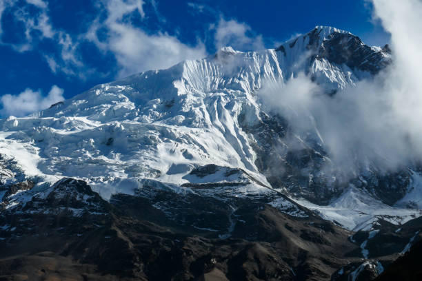 istock Tilicho Base Camp - A close up view on snow capped Himalayan peaks 1253895638