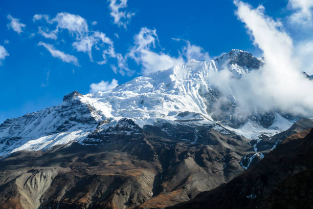 istock Tilicho Base Camp - A close up view on snow capped Himalayan peaks 1253895658