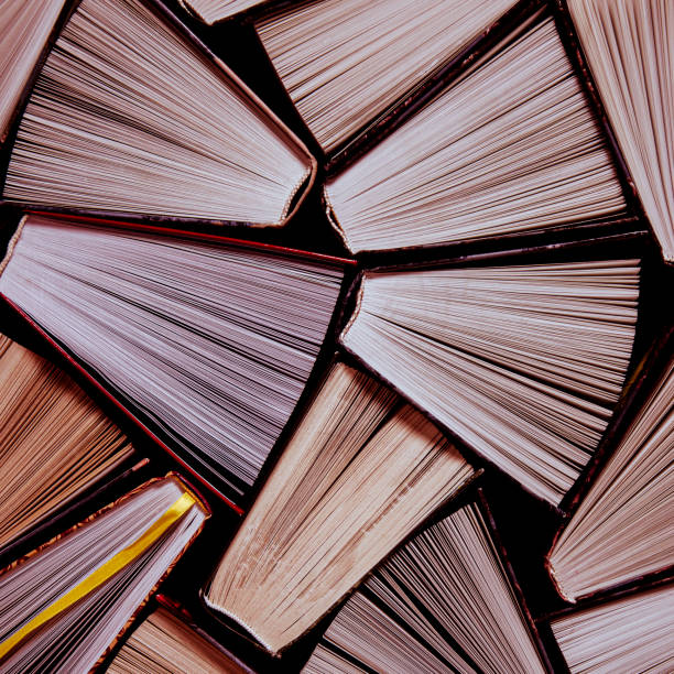 istock Colorful books ready to be read in the home library 1253901399