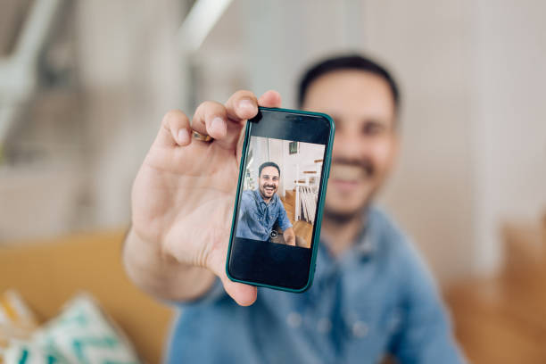 istock Young man took a selfie 1253904344