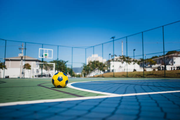 calcio obiettivo netto dettaglio sport - court foto e immagini stock