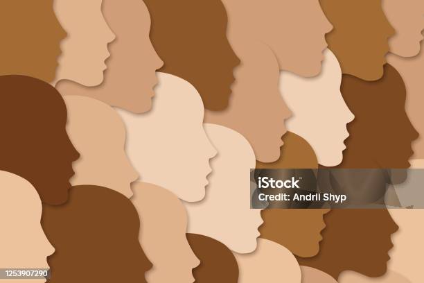 National Diverse Or Race Diverse Concept People Crowd Stock Illustration - Download Image Now