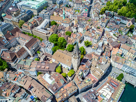 Aerialphotography Zurich City in Switzerland