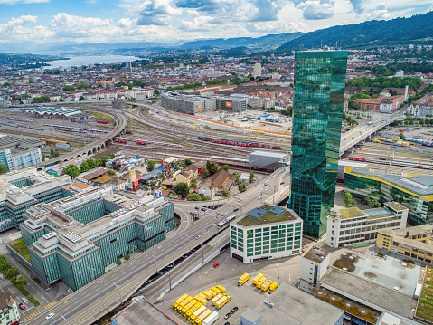 Aerialphotography Zurich City in Switzerland