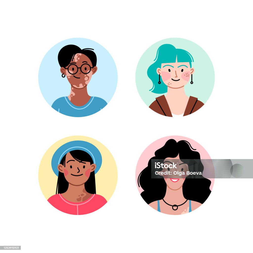 Weibliche Verschiedene Gesichter Unterschiedlicher Ethnischer ...