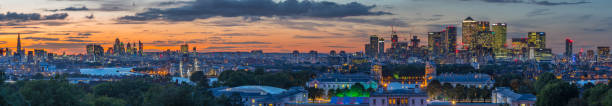 London Skyline Greenwich stock photo