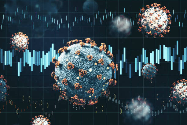 istock Creative forex chart and virus cells coronavirus 2019-nCov 1253919926