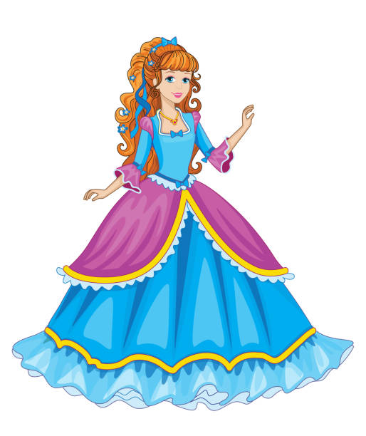 Beautiful fairytale Elf princess. Isolated image on white background. Cartoon illustration for children's print or sticker. Fabulous or romantic story. Wonderland. Toy or doll for girl. Vector. Beautiful fairytale Elf princess. Isolated image on white background. Cartoon illustration for children's print or sticker. Fabulous or romantic story. Wonderland. Toy or doll for girl. Vector. prom queen stock illustrations