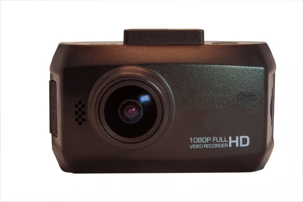 istock Car camera video recorder isolated on white background. 1253927909