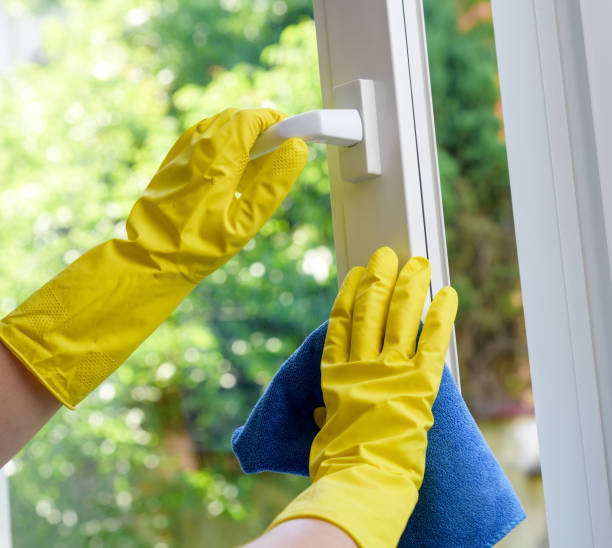 istock Cleaning of opened vinyl window 1253928047