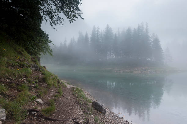 istock Green lake in the Austria Alps 1253930893