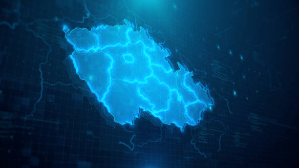 istock Czech Republic Map with regions 1253931125