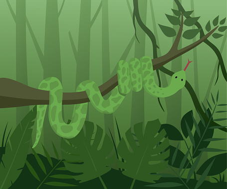 snake with forest