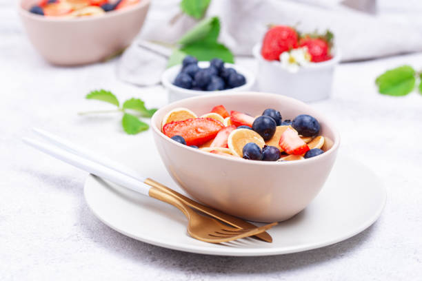 istock Sweet pancake cereals with berries 1253941517