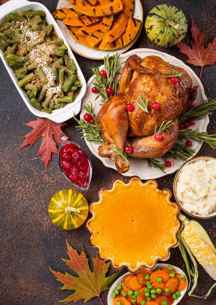 istock Thanksgiving Day traditional festive dinner 1253941655