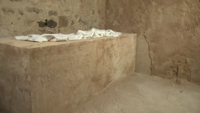 Jesus' Empty tomb inside, Easter Sunday story, Resurrection