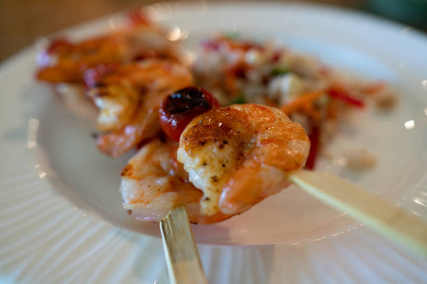 istock Fresh Shrimp Seafood Kababs 1253943448