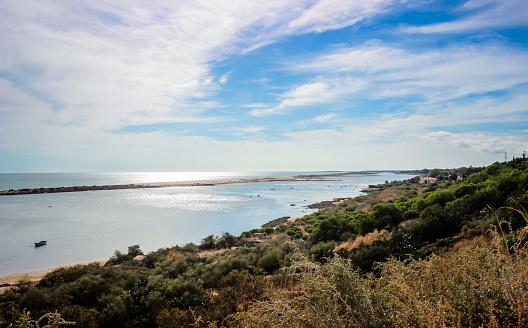 Ria Formosa view from above. Cacela Velha vilage in the Algarve - Portugal