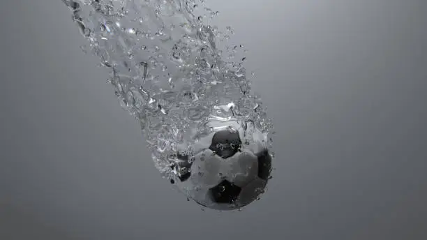 Photo of Soccer ball in water