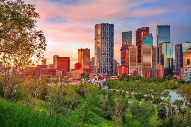 istock Colorful Sunrise Over Downtown Calgary 1253959981