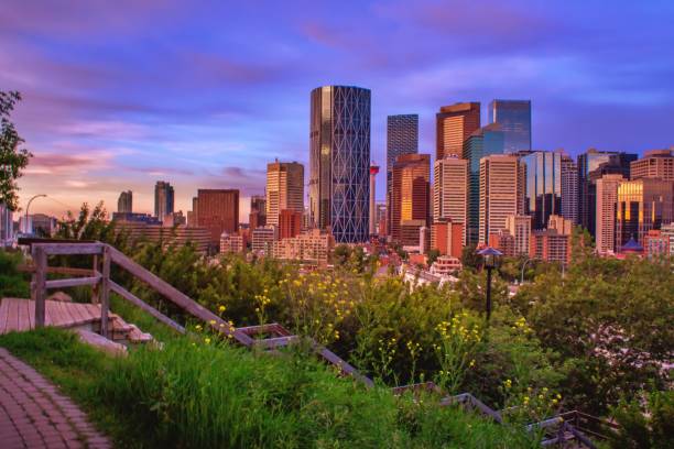 istock Colorful Sunrise Over Downtown Calgary 1253960012