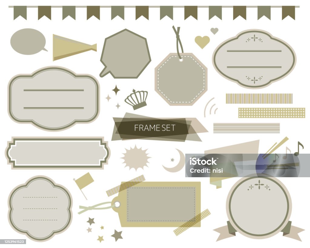 Frame Tag Vector Vector Illustration Set Of Various Frames Tags Frames Frames Sticky ...