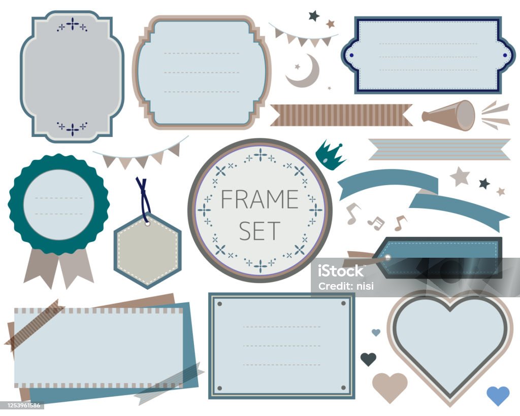 Frame Tag Vector Vector Illustration Set Of Various Frames Tags Frames Frames Sticky ...
