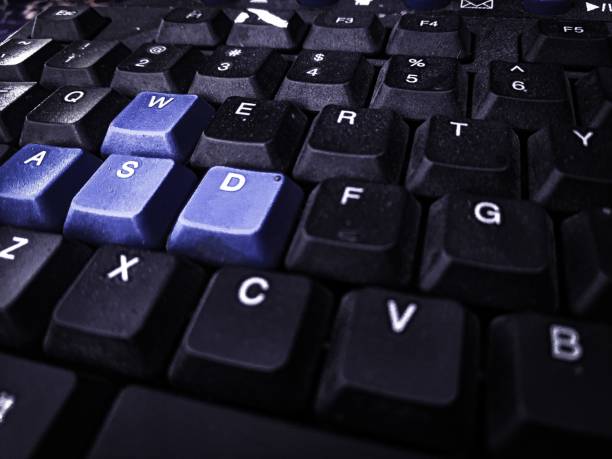 istock Keyboard Black and Purple 1253965101