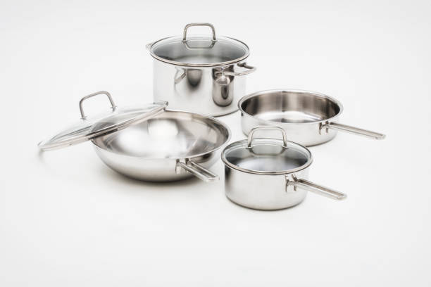 istock stainless steel pan and pots 1253971036