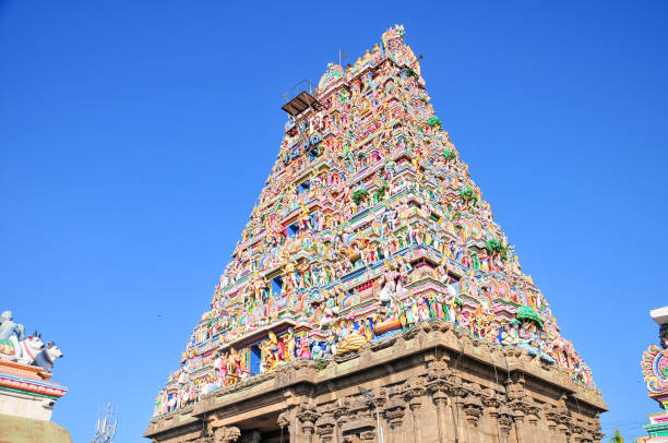 istock Colorful and beautiful temple in India 1253972600