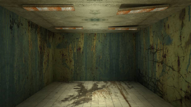 istock The interior design of horror and creepy damage empty room., 3D rendering. 1253979203