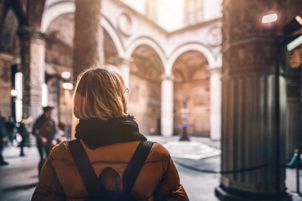 istock Tourist exploring old streets of Florence 1253985579