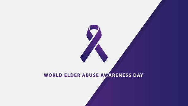 world elder abuse awareness day. vektor-illustration - message holder stock-grafiken, -clipart, -cartoons und -symbole