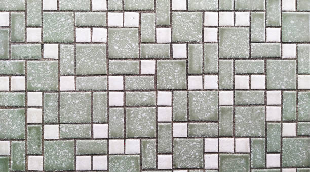 istock Pattern of old style vintage square mosaic 1253987436