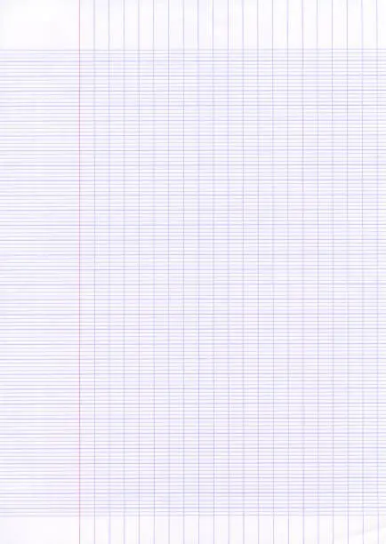 School lined paper sheet texture background.