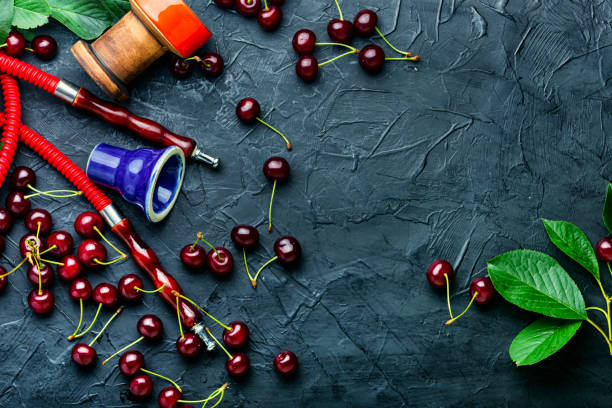istock Hookah with cherry shisha tobacco. 1253991045