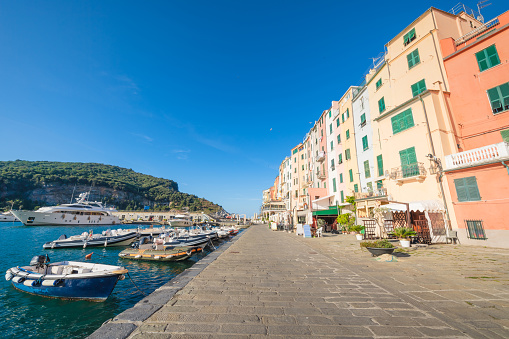 Tourist enjoy travel at Positano, Amalfi Coast, Italy. View of the coastline and seaside from a colorful house and retail in Positano, Amalfi Coast, Italy
