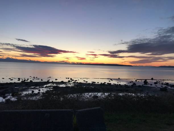 istock Beautiful  ocean view sunset in Powell River 1253992414