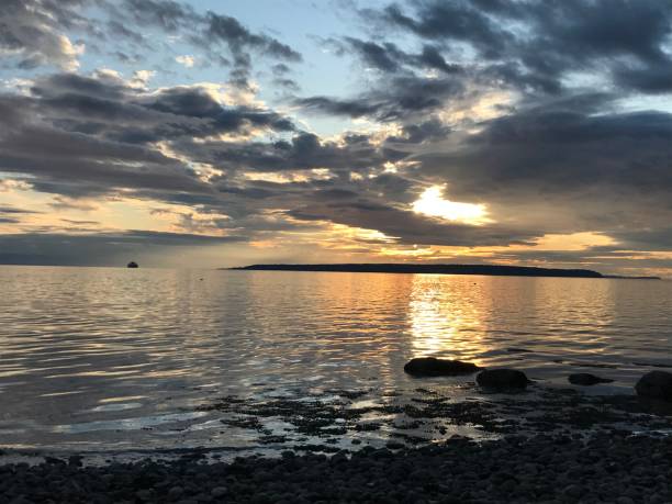 istock Beautiful ocean view and sunset in Powell River, BC, Canada 1253994946