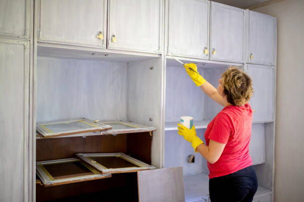 istock Woman restoring old cabinet at home 1253995833