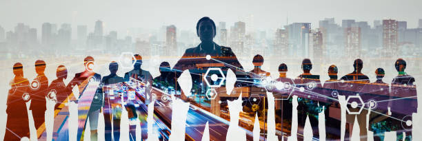 istock Global communication network concept. Leadership of business. Teamwork. Management strategy. 1254000773