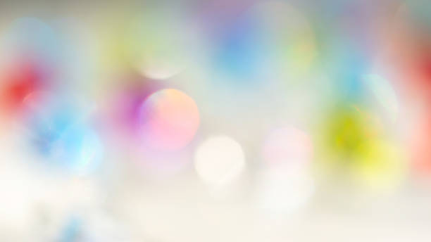 Multi-colored blurred abstract background with bokeh. Light Sunny background. stock photo