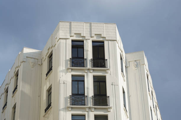 istock White residential building with Art Deco ornaments 1254005844